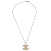 Chanel CC Logo Pendant Necklace Metal