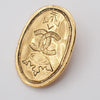 Secondhand Chanel Vintage CC Crown Oval Plate Clip-On Earrings