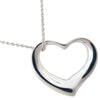 Tiffany & Co. Elsa Peretti Open Heart Pendant Necklace Sterling Silver