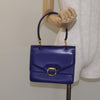 Secondhand Celine Gancini Handbag Purple Leather Bags