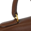 Hermes Kelly Handbag Brown Evergrain with Gold Hardware