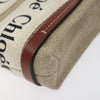 Chloe Woody Tote Canvas with Leather