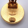 Chanel Vintage Camellia Earrings Gold-plated