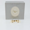 Secondhand Christian Dior Vintage Round Clip-On Earrings Metal with Crystals and Faux Pearls