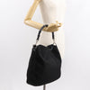 Gucci Vintage Bamboo Handle Open Hobo Nylon