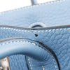Hermes Birkin Handbag Blue Clemence with Palladium Hardware
