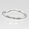 Tiffany & Co. Elsa Peretti Curved Wedding Band Ring Platinum with Diamond