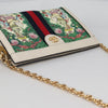 Gucci Ophidia Chain Shoulder Bag Flora GG Coated Canvas