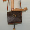 Celine Vintage Macadam Circle Logo Shoulder Bag Canvas and Leather