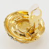 Chanel Vintage Round Clip-On Earrings Metal with Faux Pearl