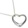 Tiffany & Co. Elsa Peretti Open Heart Pendant Necklace Sterling Silver
