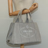 Secondhand Prada Canapa Tote Gray Canvas Bags