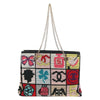 Secondhand Chanel Crochet CC Drawstring Tote Fabric