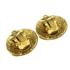 Secondhand Chanel CC Button Clip-On Earrings