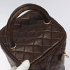 Secondhand Chanel Vanity pouch Brown Leather Bags