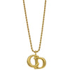 Secondhand Christian Dior CD Pendant Necklace Gold-plated