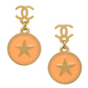 Secondhand Chanel CC Star Dangle Earrings Metal with