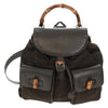 Secondhand Gucci Vintage Bamboo Backpack Nylon and