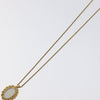 Secondhand Christian Dior Vintage Logo Round Pendant Necklace
