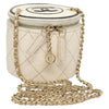 Chanel CC Round Vanity Case with Chain Quilted Lambskin