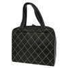 Chanel Surpique Zip Around Satchel Quilted Leather