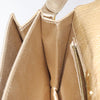 Secondhand Fendi Square Flap Beige Satin Bags
