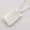 Secondhand Gucci Interlocking G Plate Pendant Chain Necklace Silver 925