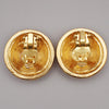 Secondhand Chanel Vintage CC Round Button Clip-On Earrings