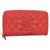 Secondhand Chanel Filigree Zip Around Wallet Quilted Caviar