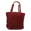 Chanel Vintage Resin Chain Tote Suede