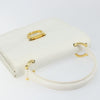 Secondhand Celine Gancini Handbag White Leather Bags