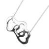 Tiffany & Co. Triple Heart Pendant Necklace Sterling Silver