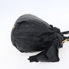 Prada Bow Tie Pleated Tote Leather
