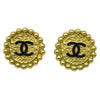 Secondhand Chanel CC Button Clip-On Earrings