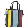 Balenciaga Bazar Convertible Tote Striped Leather