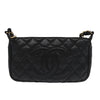 Chanel Timeless CC Chain Pochette Quilted Caviar