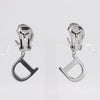 Secondhand Christian Dior CD logo clip earrings Silver -plated
