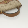 Christian Dior Vintage Honeycomb Handbag Canvas Leather