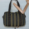 Fendi Vintage Logo Pequin Weekender Bag Canvas