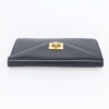 Secondhand Celine Clutch Bag Navy Leather Accessories