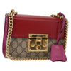 Gucci Padlock Shoulder Bag GG Coated Canvas and Leather