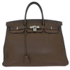 Secondhand Hermes Birkin Handbag Grey Clemence with Palladium Hardware