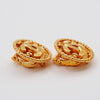 Secondhand Chanel Vintage Round CC Clip-On Earrings