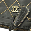 Chanel Surpique Zip Around Satchel Quilted Leather
