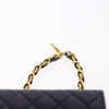 Secondhand Chanel Square Classic Single Flap Top Handle Bag Quilted