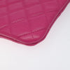 Chanel O Case Clutch Quilted Caviar