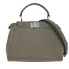 Secondhand Fendi Peekaboo Bag Gray Leather Bags