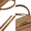 Secondhand Hermes Kelly Handbag Brown Togo with Gold Hardware