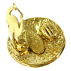 Chanel CC Button Clip-On Earrings Metal