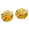 Chanel Vintage Round CC Clip-On Earrings Metal